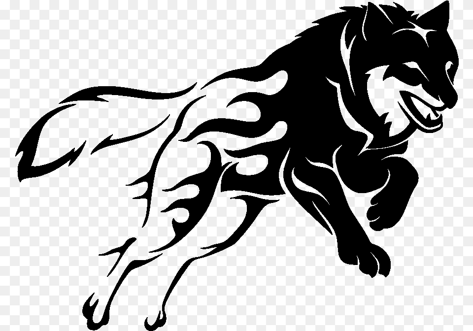 Car Sticker Wolf Decals, Gray Free Png Download