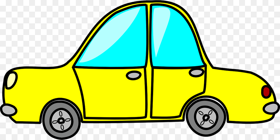 Car Taxi Cab Cab Yellow Vehicle Auto Automobile Car Animation Gif, Transportation, Alloy Wheel, Tire, Wheel Free Png Download