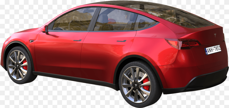 Car Tesla Model Y Car Tesla Model Y Rigged, Alloy Wheel, Vehicle, Transportation, Tire Png Image