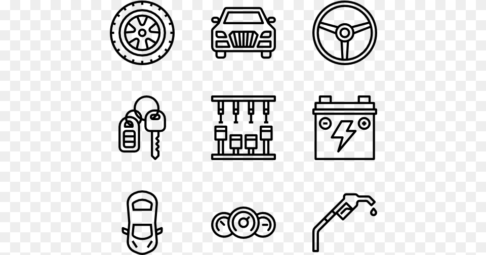 Car Transport Icons, Gray Png