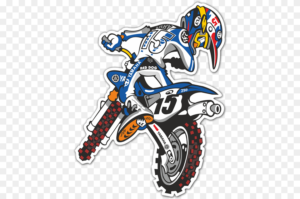 Car U0026 Motorbike Stickers De Motocross Em Desenho Motocross, Vehicle, Transportation, Motorcycle, Lawn Mower Free Png