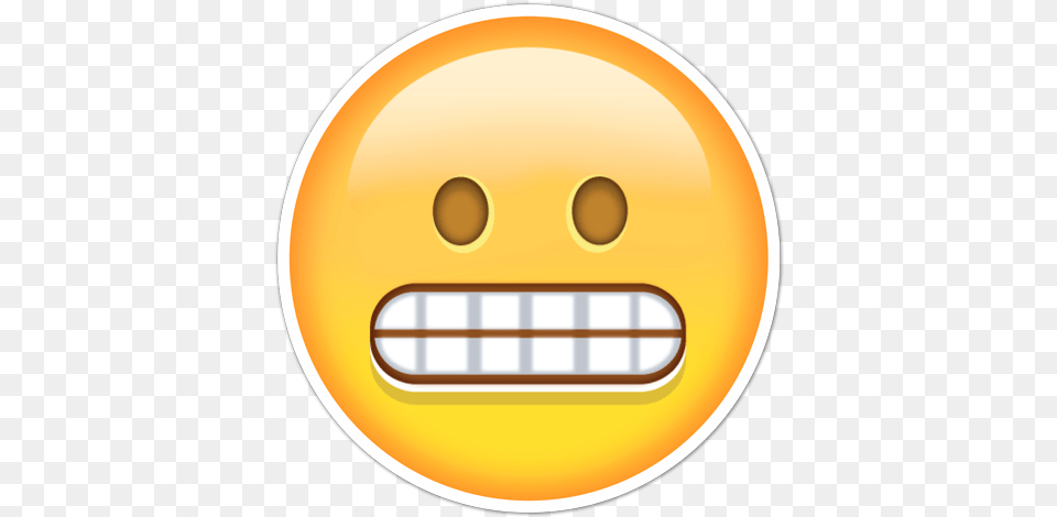 Car U0026amp Motorbike Stickers Grinning Face With Smiling Eyes Grimace Emoji Transparent Background, Disk Free Png Download