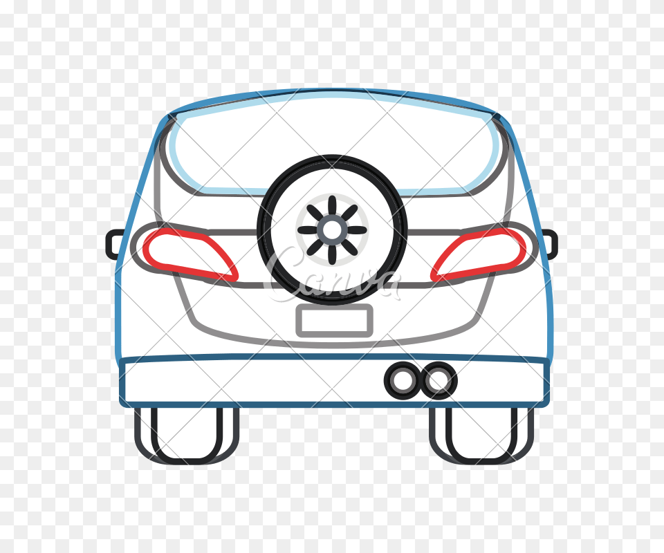 Car Vector Icon Illustration Image, Wheel, Vehicle, Transportation, License Plate Free Png Download