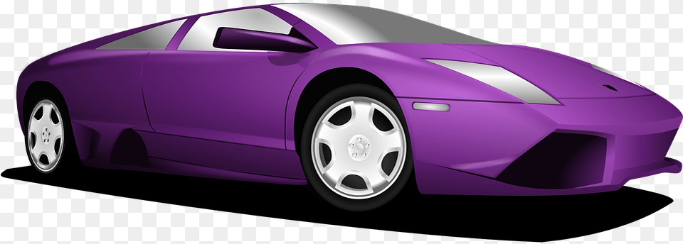 Car Vehicle Sports Purple Lamborghini Clipart, Alloy Wheel, Transportation, Tire, Sports Car Free Png