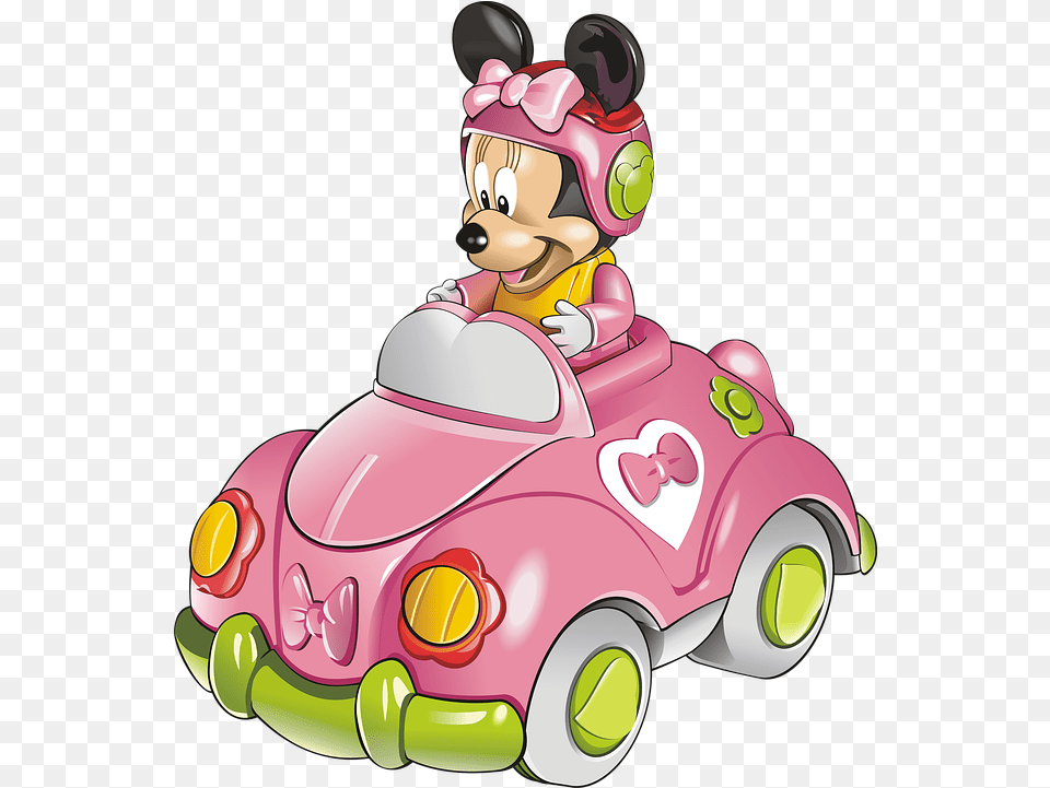 Car Vehicle Toy On Pixabay Minnie In Automobile, Grass, Lawn, Plant, Bulldozer Free Png Download