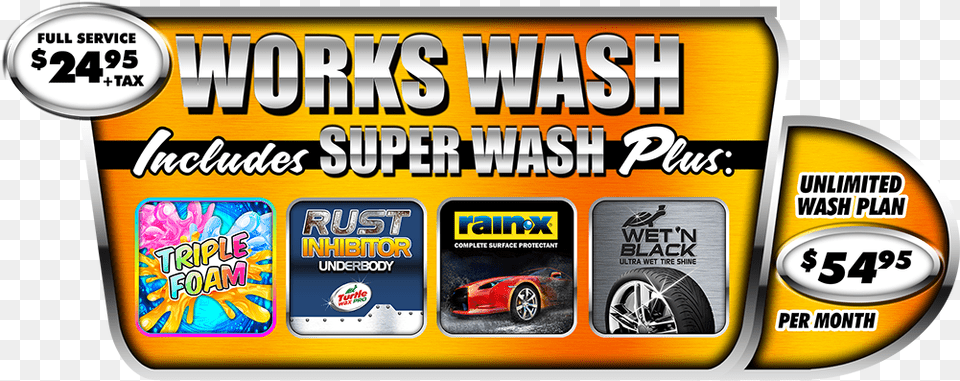 Car Wash Menu For Long Branch Nj Supercar, Sticker, Transportation, Vehicle, Machine Free Png