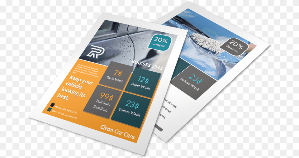 Car Wash Pricing Flyer Template Preview Flyer, Advertisement, Poster, Business Card, Paper Free Png Download
