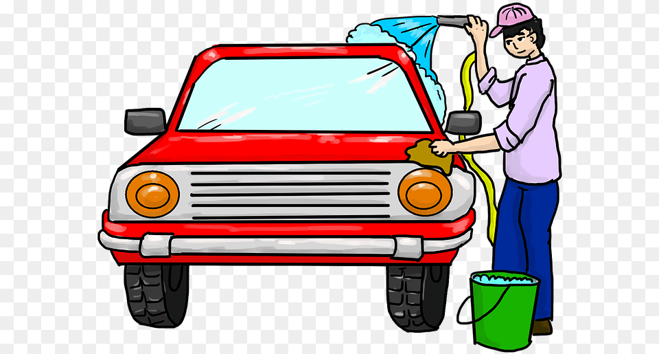 Car Wash Washing Vehicle Cleaning Car Wash Service Car Wash Cartoon, Car Wash, Transportation, Person, Face Free Png Download