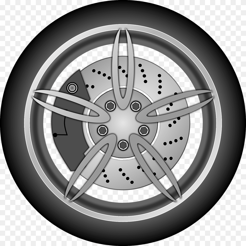 Car Wheel Clipart, Alloy Wheel, Vehicle, Transportation, Tire Png Image