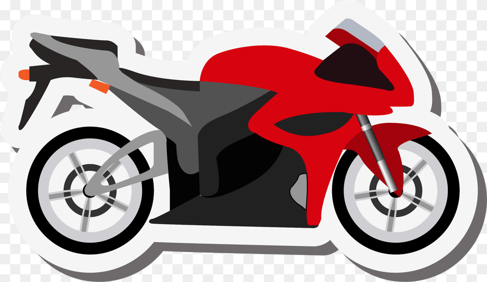 Car Wheel Clipart Motorcycle Moto Vermelha Moto Desenho, Vehicle, Transportation, Machine, Lawn Mower Free Png