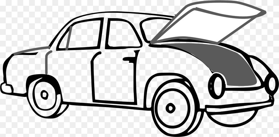 Car With Open Trunk Graphic Black And White Stock Car Trunk Clip Art, Lighting Png