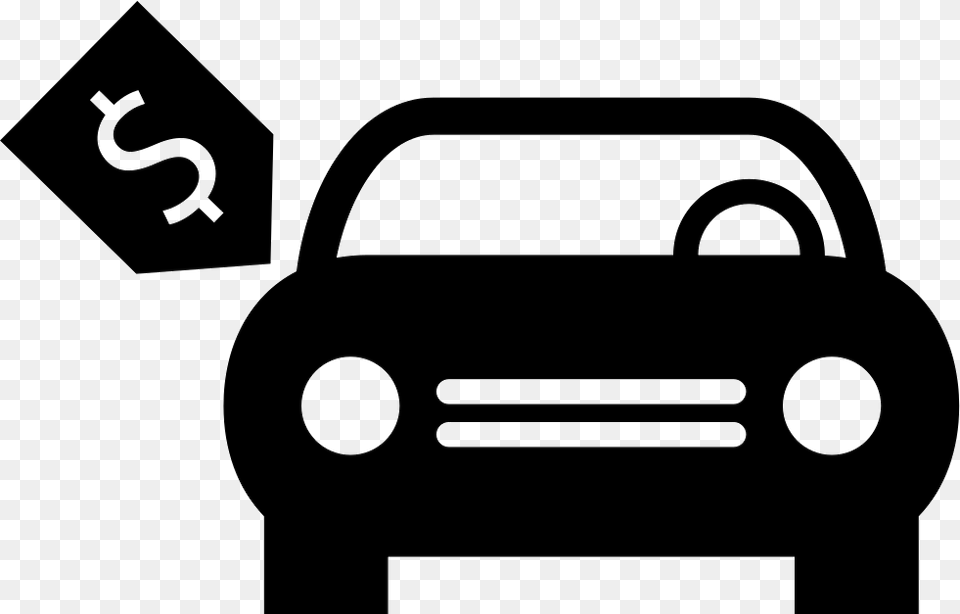 Car With Price Tag Car Price Icon, Stencil, Symbol, Sign Free Transparent Png