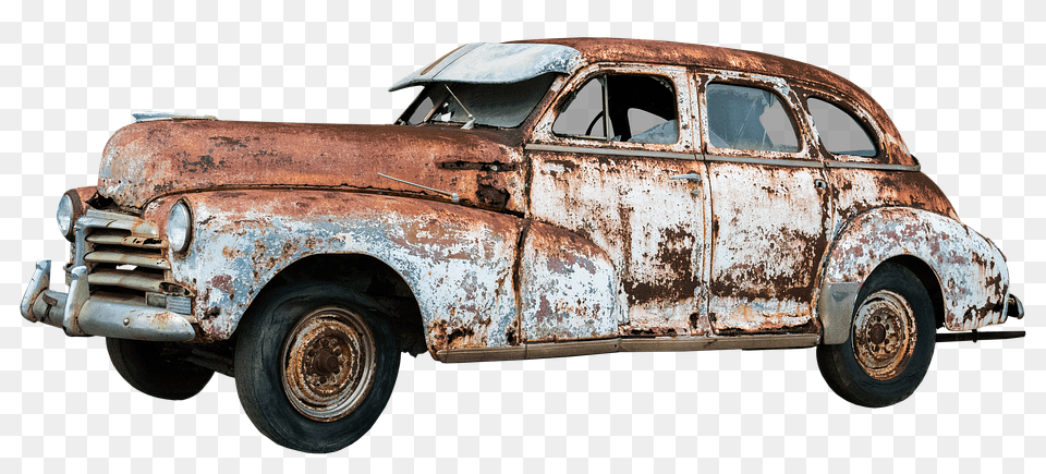Car Wreck Scrap Rust Old Rusty Old Rusty Car, Transportation, Vehicle, Machine, Wheel Free Png