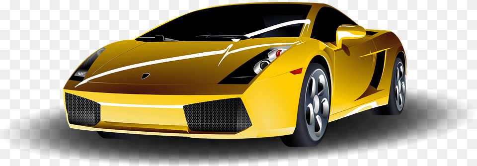 Car Yellow Sports Vehicle Lamborghini Racing Car Lamborghini Gallardo, Alloy Wheel, Transportation, Tire, Sports Car Free Transparent Png