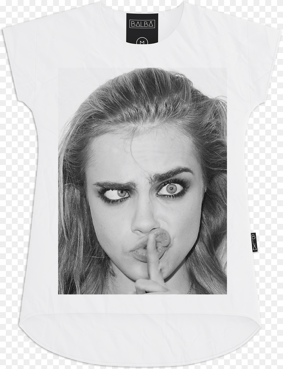 Cara Delevingne Funny Face Download Cara De Lavigne, T-shirt, Clothing, Adult, Shirt Free Transparent Png