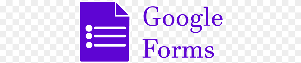Cara Membuat Survei Online Menggunakan Google Form Google Form Logo, Purple, Text Png Image