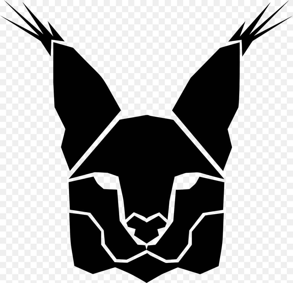 Caracal Wildcat Head Silhouette By Vetherie Clip Arts Lynx Lynx Head Silhouette, Gray Free Png Download