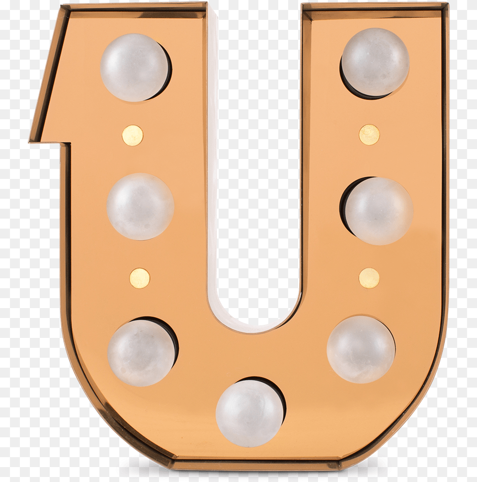 Caractre Alphabet Lights U 0 Tan, Number, Symbol, Text, Horseshoe Free Transparent Png