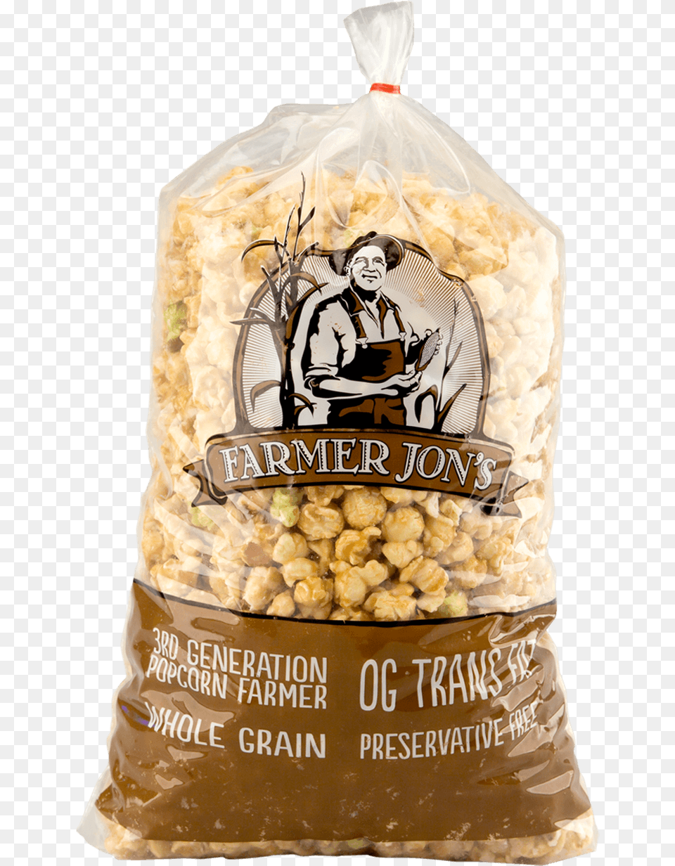 Caramel Apple Farmer Jon39s Party Bag Natural Popcorn, Adult, Person, Man, Male Png