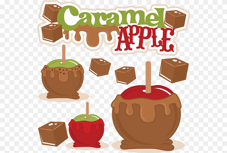 Caramel Apple Svg Cut File Cutting Fall Cute Caramel Apple Clipart, Food, Dessert, Dynamite, Weapon Free Png Download