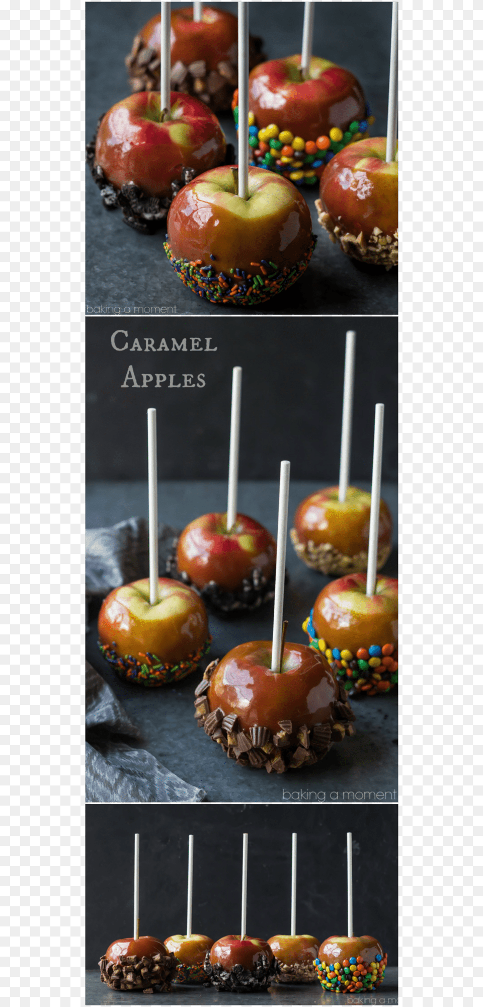 Caramel Apples 5 Ways, Dessert, Food, Sweets, Apple Png Image