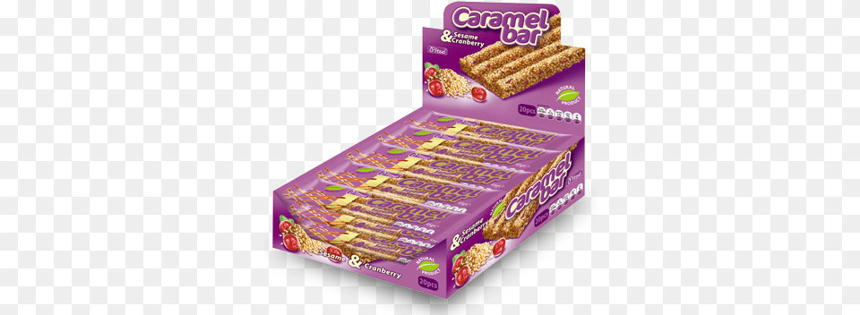 Caramel Bars Sesame And Cranberry Snack, Food, Sweets, Bread, Cracker Free Png