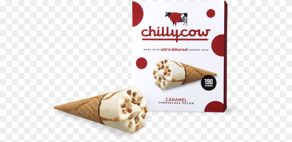 Caramel Cheesecake Pecan Chilly Cow Brownie Batter Bar, Dessert, Ice Cream, Cream, Food Free Png