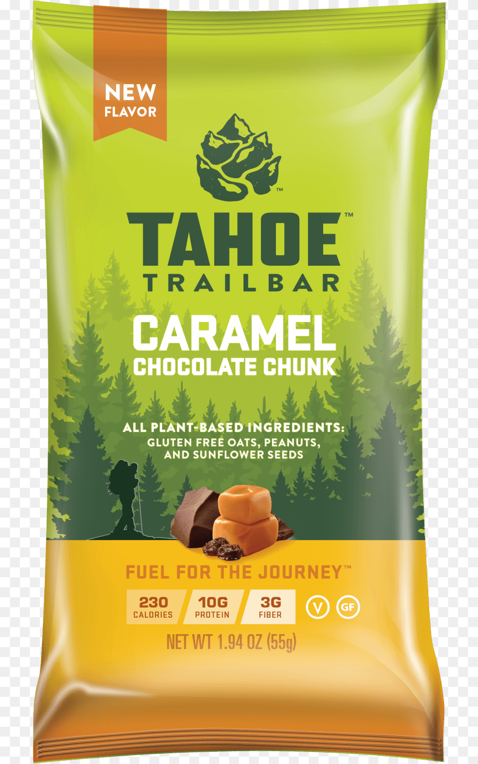 Caramel Chocolate Chunk Bar Tahoe Trail Bar, Advertisement, Book, Publication, Poster Png Image