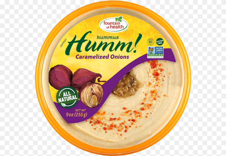 Caramelized Onions Humm Hummus, Dip, Plate, Food Png Image