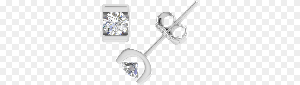Carats Stud Earrings With Channel Set Diamond In Earrings, Accessories, Earring, Gemstone, Jewelry Free Png Download