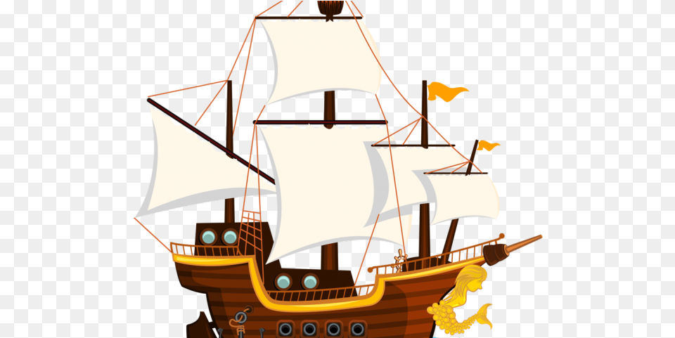 Caravel Clipart Old Ship Navio Pirata Peter Pan, Sailboat, Vehicle, Boat, Transportation Free Png