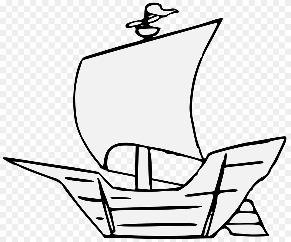 Caravel Drawing First Fleet Ship For On Ya Webdesign, Stencil, Emblem, Symbol, Person Free Png