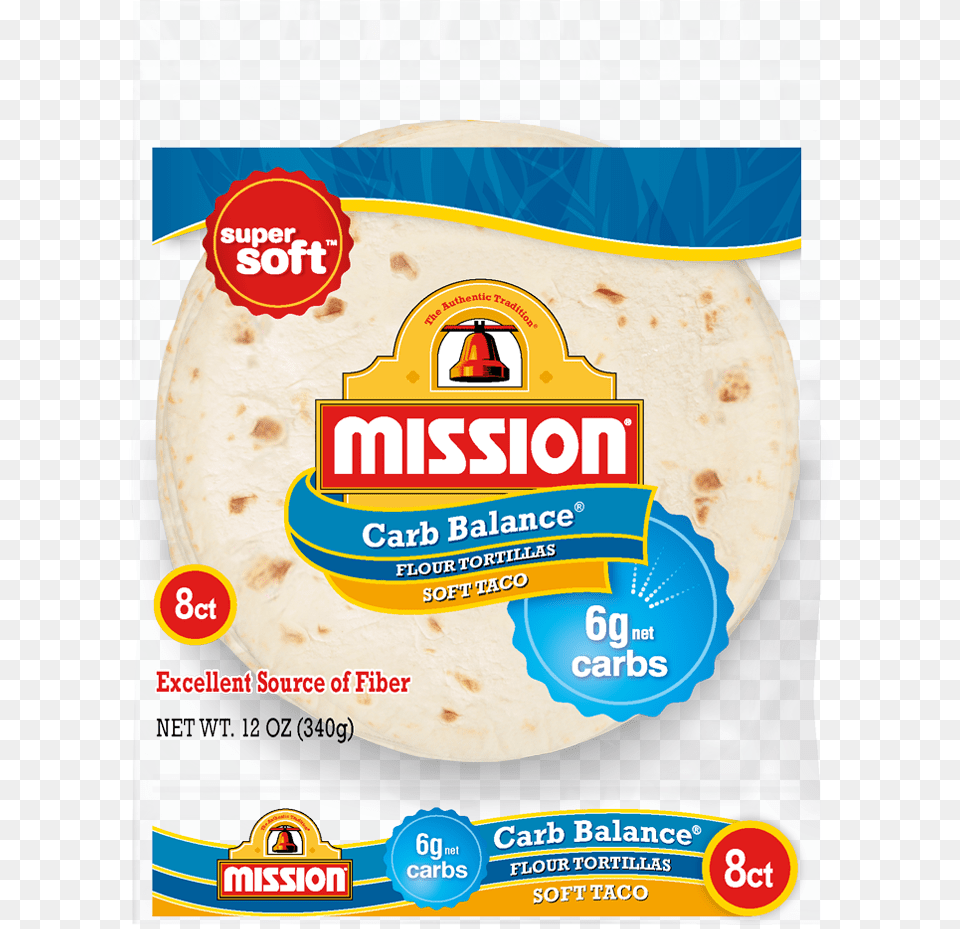 Carb Balance Soft Taco Flour Tortillas Mission Carb Balance Tortillas, Bread, Food, Pancake, Tortilla Free Png Download