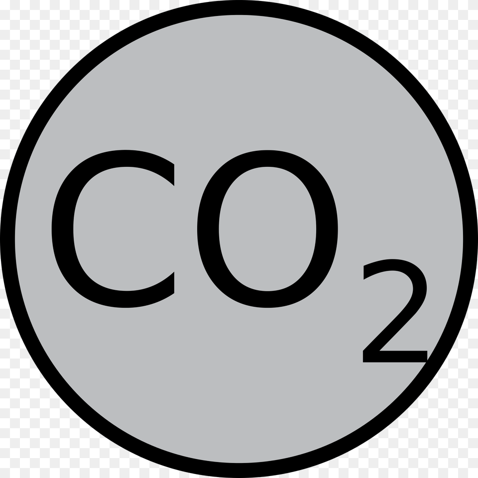 Carbon Dioxide Symbol, Number, Text, Disk Free Png Download