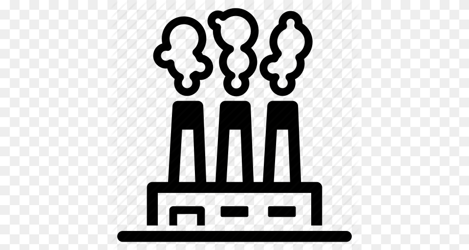 Carbon Emission Factory Polluting Pollution Smog Smoke Icon, Cutlery Free Transparent Png