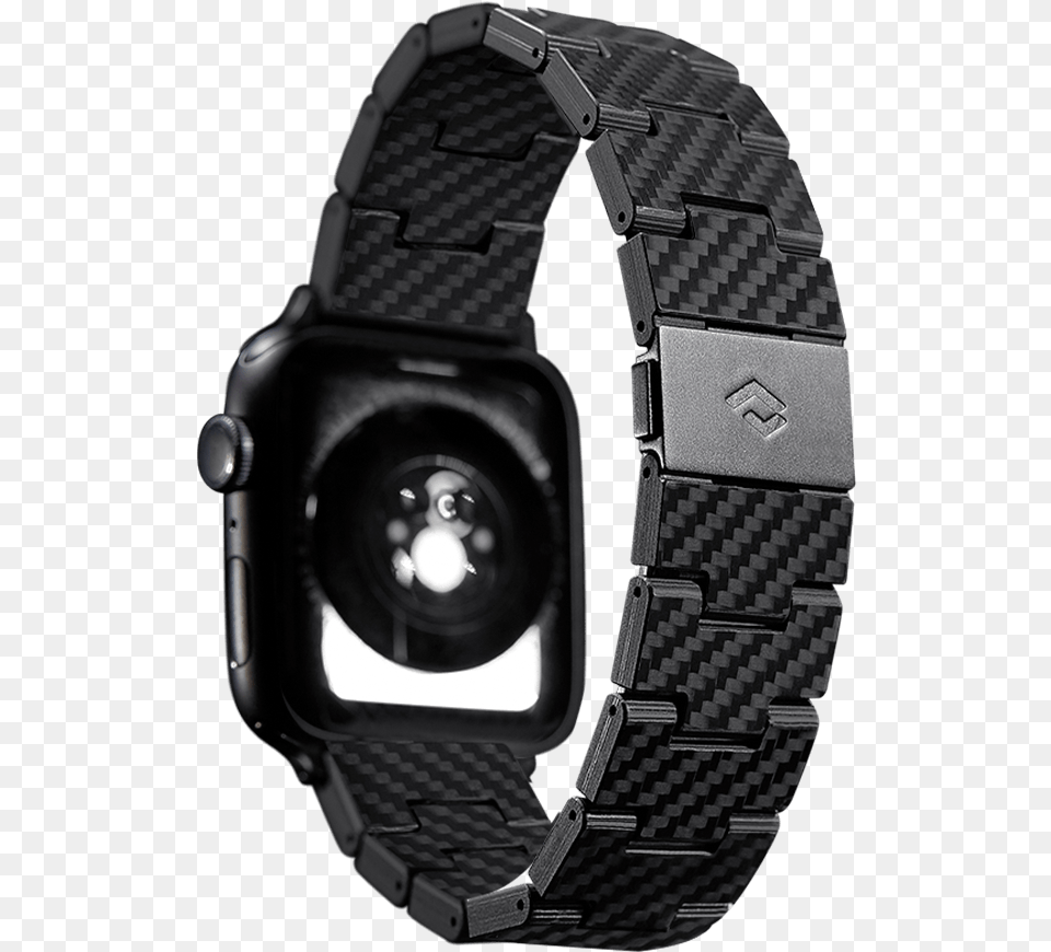 Carbon Fiber Apple Watch Link Bands Watch Strap, Arm, Body Part, Person, Wristwatch Free Png Download