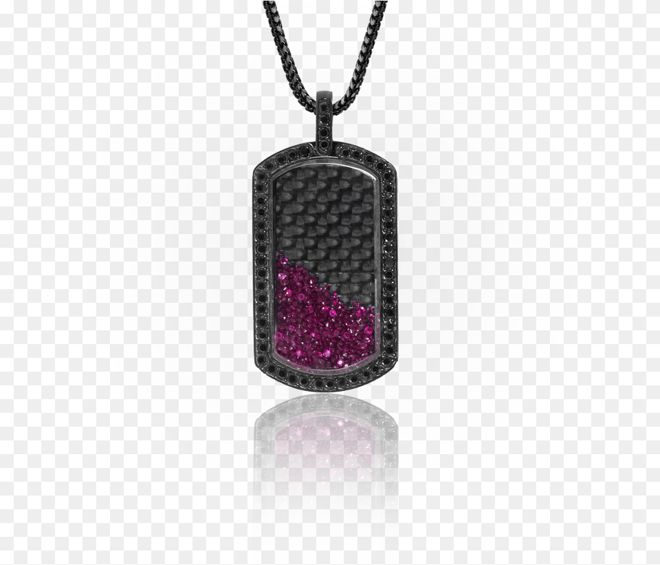 Carbon Fiber Ruby Dog Tag Pendant Locket, Accessories, Jewelry, Necklace, Gemstone Free Png Download