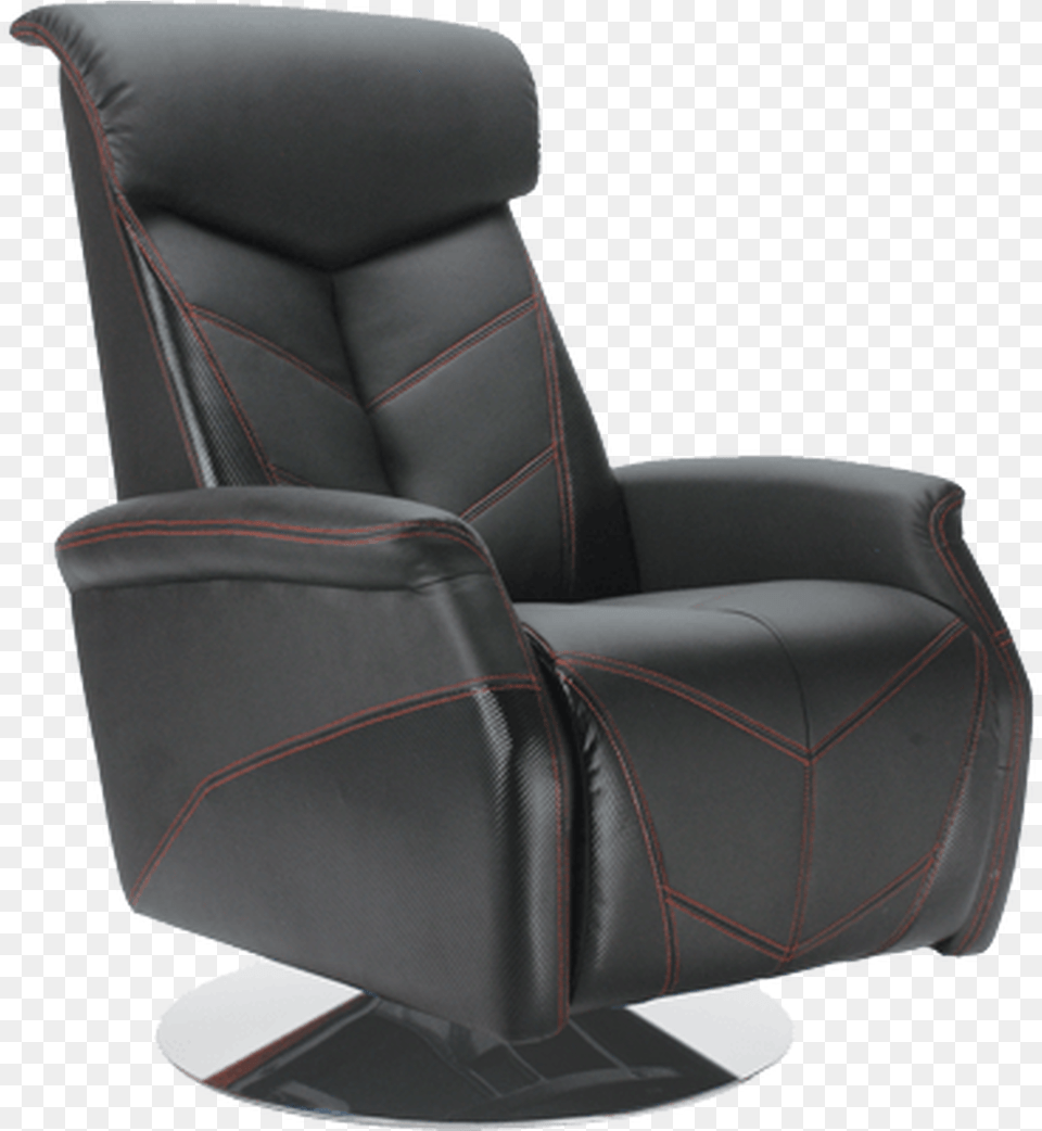 Carbon Fiber Style Leatherette Recliner, Chair, Furniture, Armchair Free Png