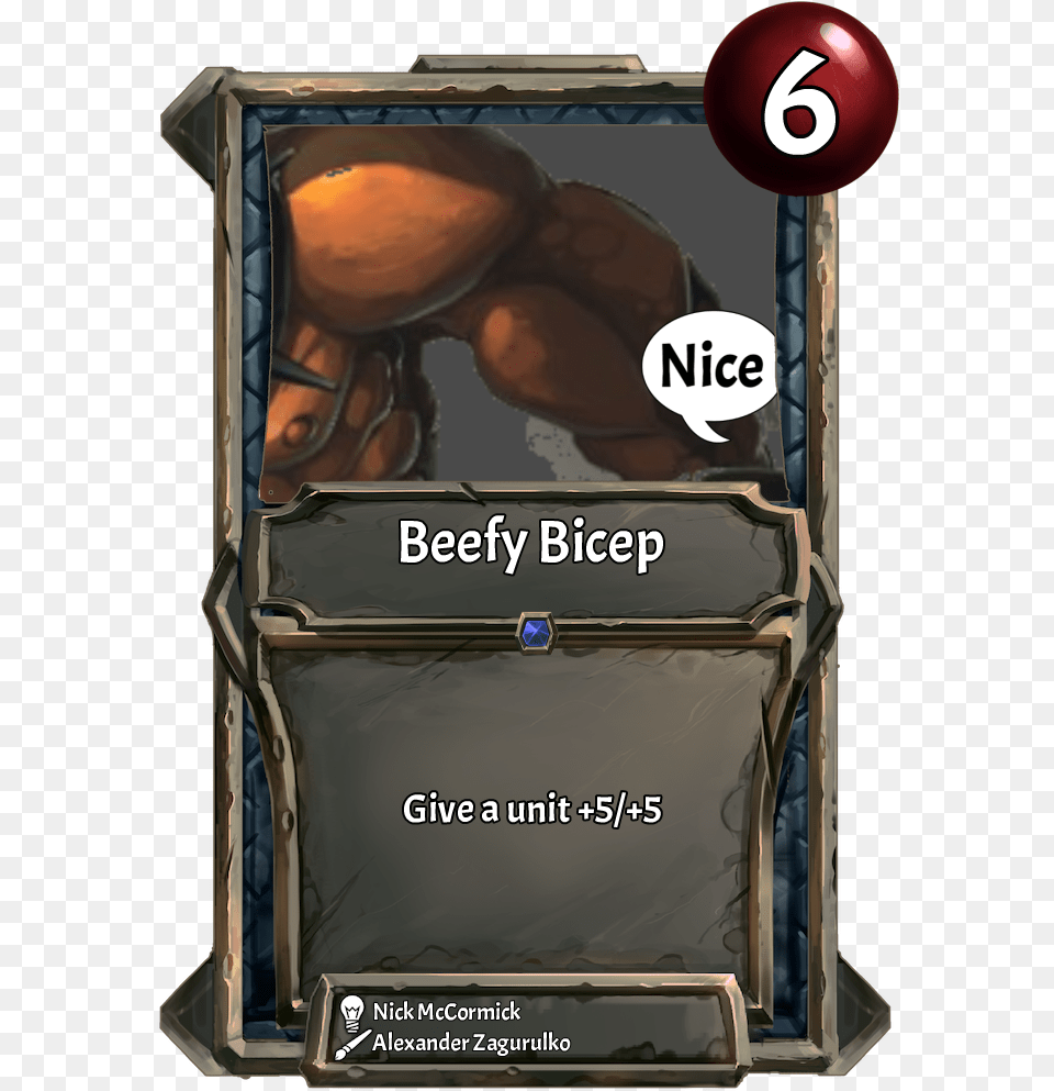 Card Beefy Bicep Cartoon, Text Png