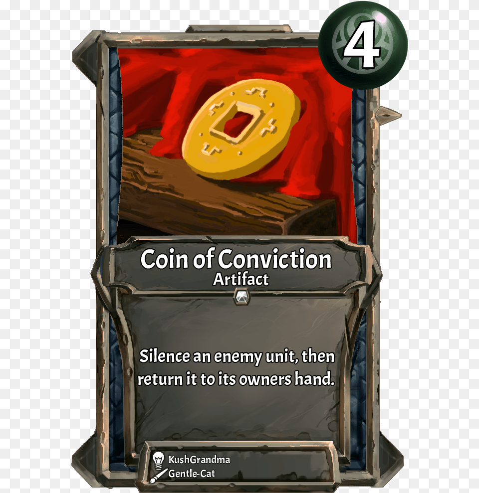 Card Coin Of Conviction Card Game, Text Free Png