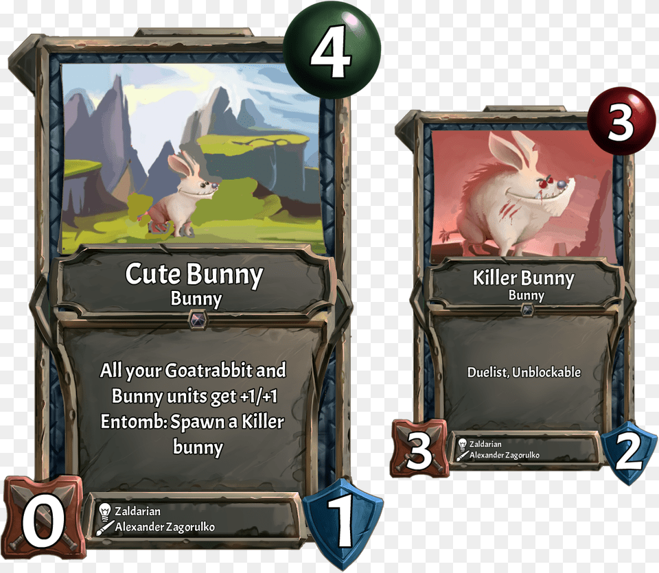 Card Cute Bunny Killer Bunny Cute Killer Bunny, Animal, Mammal, Rabbit Png Image