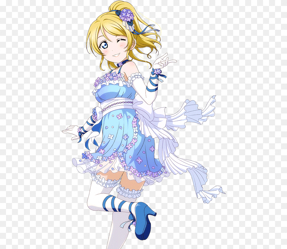 Card Eli Ayase Transparent, Book, Comics, Publication, Person Png