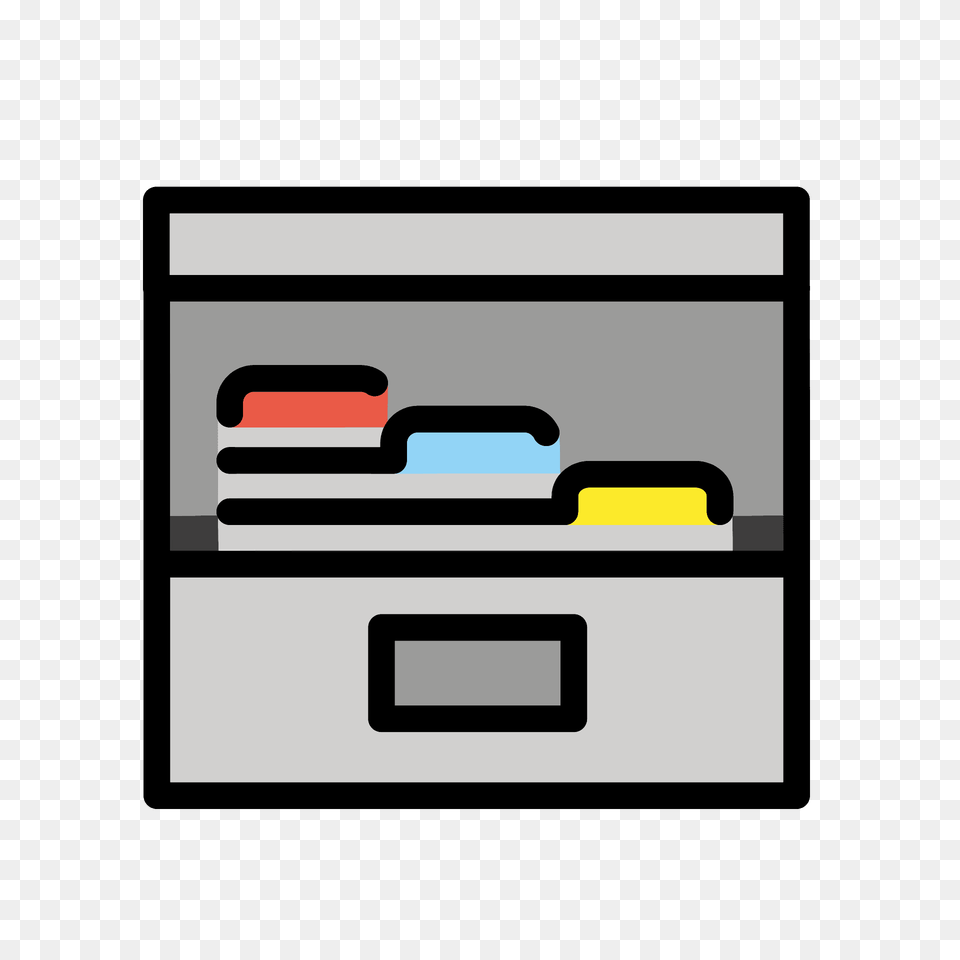 Card File Box Emoji Clipart, Cabinet, Drawer, Furniture Png Image