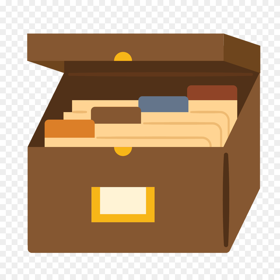 Card File Box Emoji Clipart, Drawer, Furniture, Treasure, Cardboard Png Image