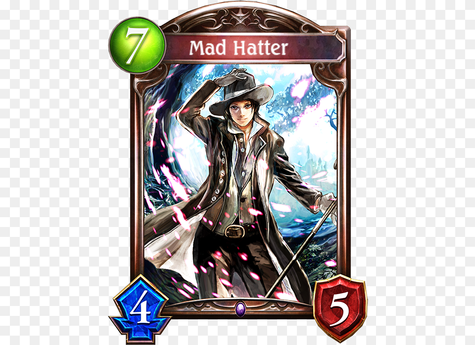Card Mad Hatter Shadowverse Zwei Resonant Heart, Clothing, Coat, Adult, Person Png Image