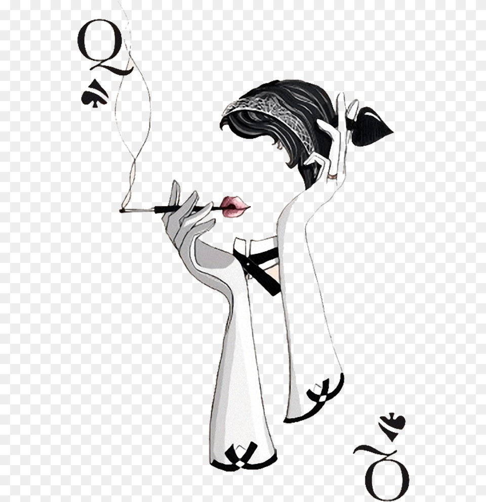 Card Players Clipart Queen Of Hearts Illustration, Cutlery, Accessories, Jewelry, Necklace Free Transparent Png