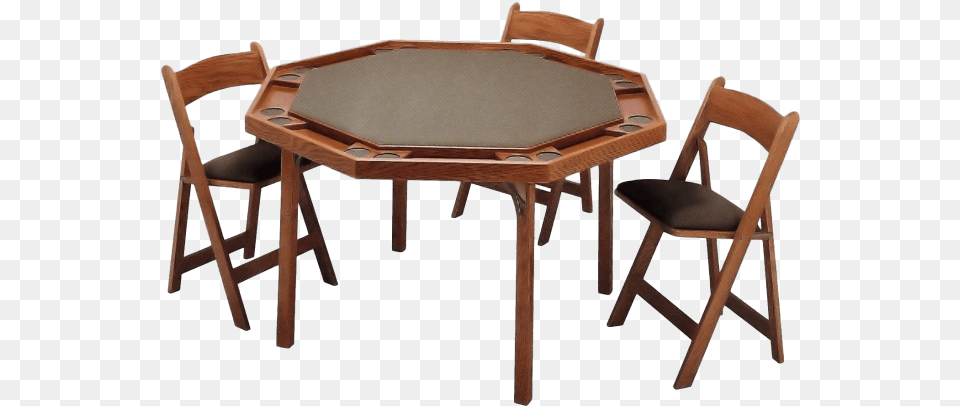 Card Table Clipart Wooden Collapsible Poker Table, Chair, Dining Table, Furniture Png Image