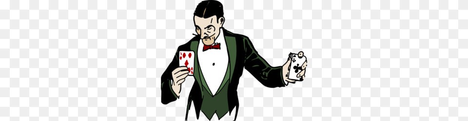 Card Trick Clip Art, Adult, Man, Male, Person Png Image