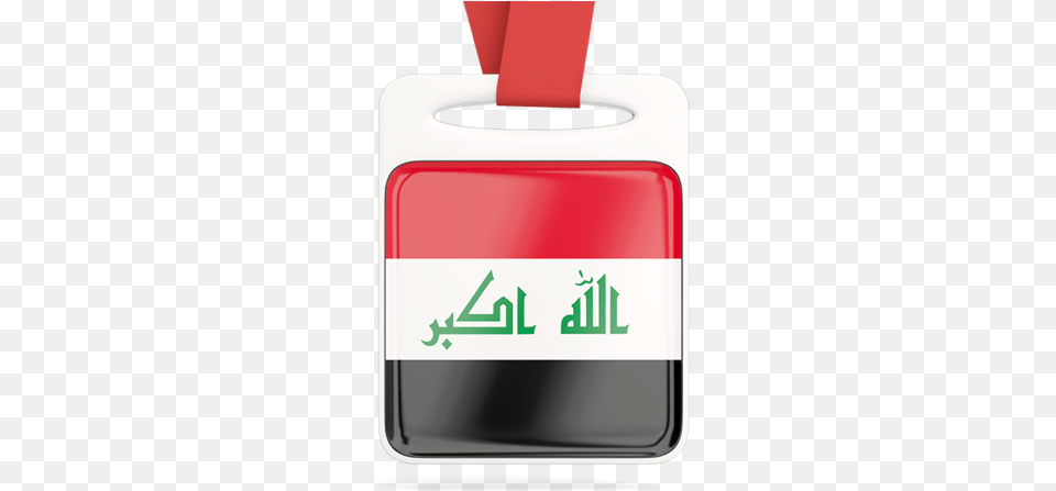Card With Ribbon Iraq Flag, Bottle, Paper, First Aid, Text Free Png