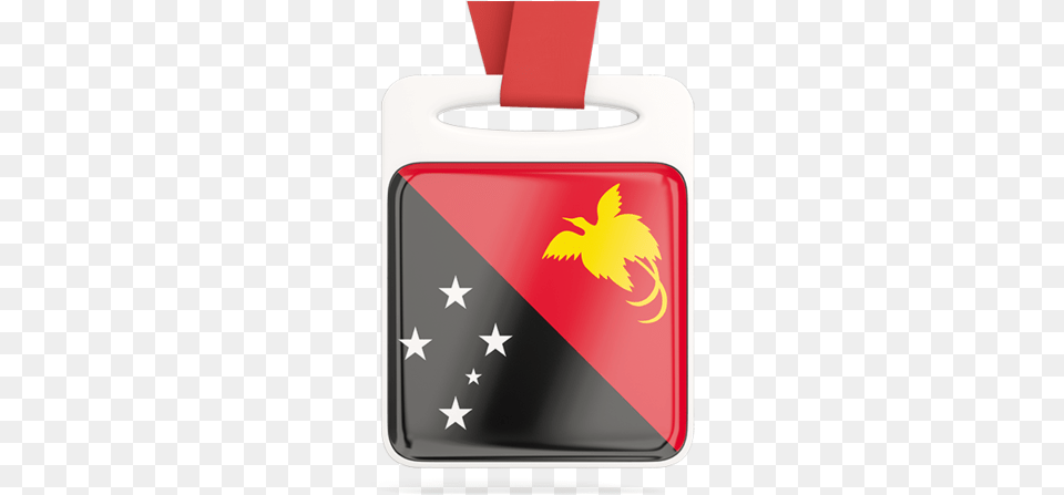 Card With Ribbon Melanesian Flag Free Png